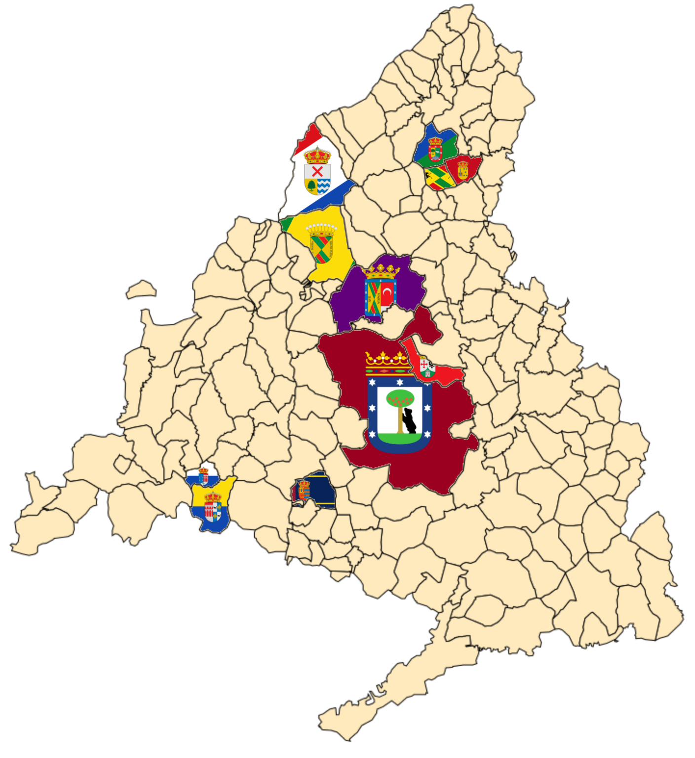 Making the map of all the flags of the municipalities of Spain.  Day 1, Madrid