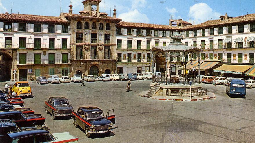 The Plaza de los Fueros in Tudela, Navarra in the 70s