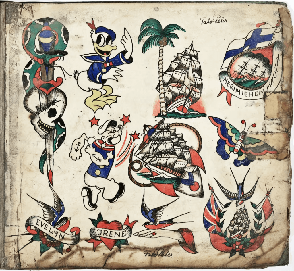 Would it be okay for me to get the "merimiehen hauta" tattoo in the top right corner if I am not Finnish? I just love traditional tattoos and think it looks cool.