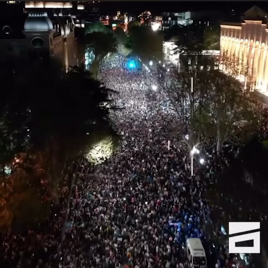Georgians Protest against the Russian Law