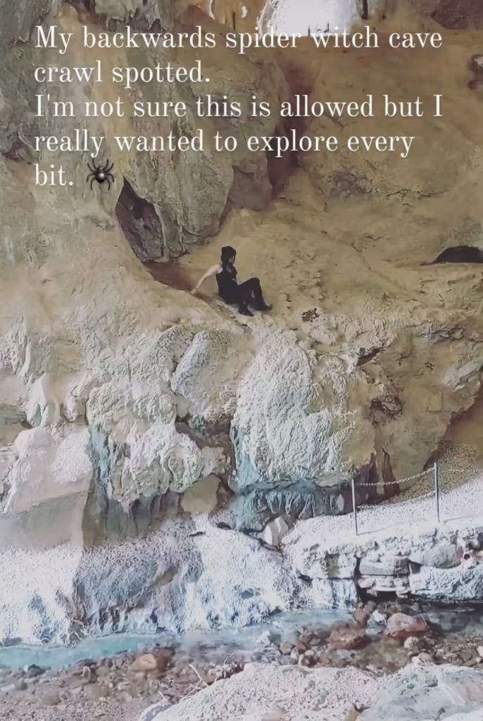An American tourist films himself damaging the Zagarmurdi cave