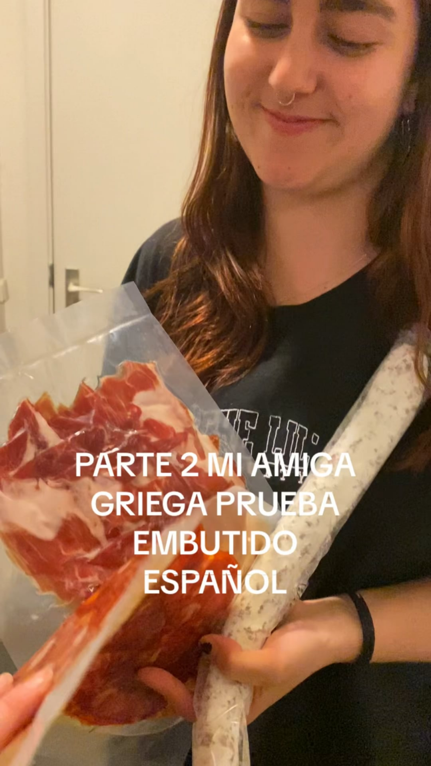 My friend Helena doing a Spanish tasting in Greece