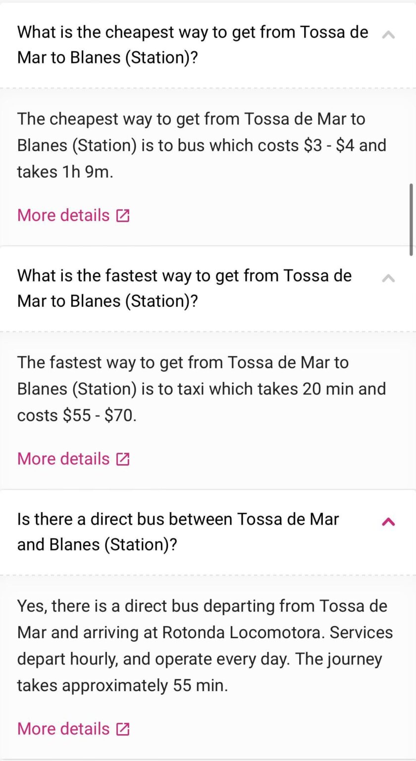 Tossa de Mar to Blanes Tossa de Mar to Blanes