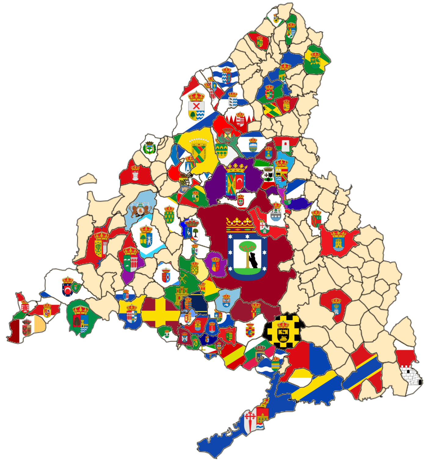 Making the map of all the flags of the municipalities of Spain, day 4 Madrid
