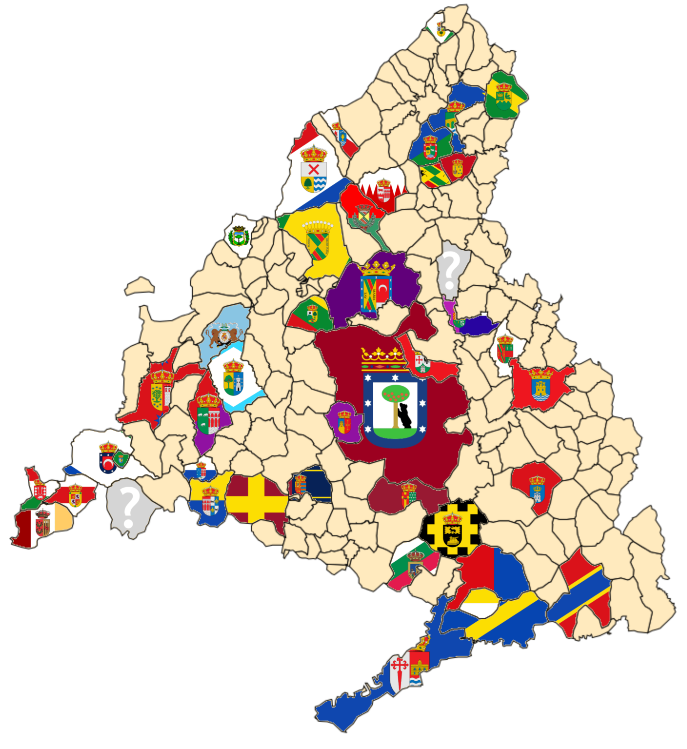 Making the map of all the flags of the municipalities of Spain, day 2 Madrid