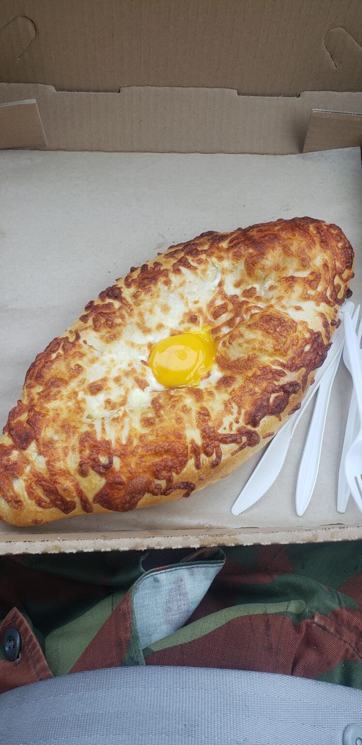 Ajaruli Khatchapuri I got at an Armenian bakery in Las Vegas