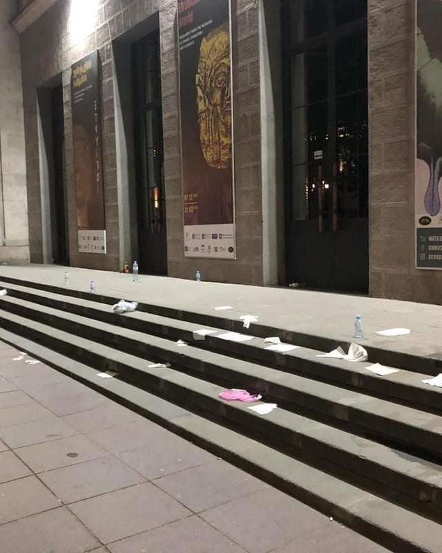 Kotsuri Georgia - the trash left by the government organized "patriotic" rally today