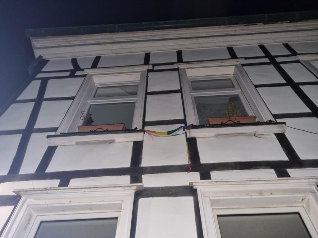 Someone riped of my pride flag of our house and lit it on fire... :/