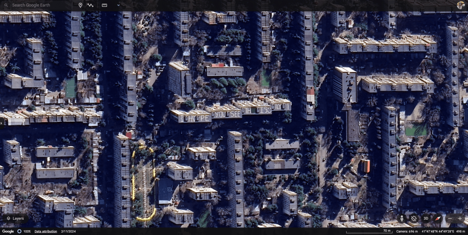 Found this whilst looking around Tbilisi on Google Earth