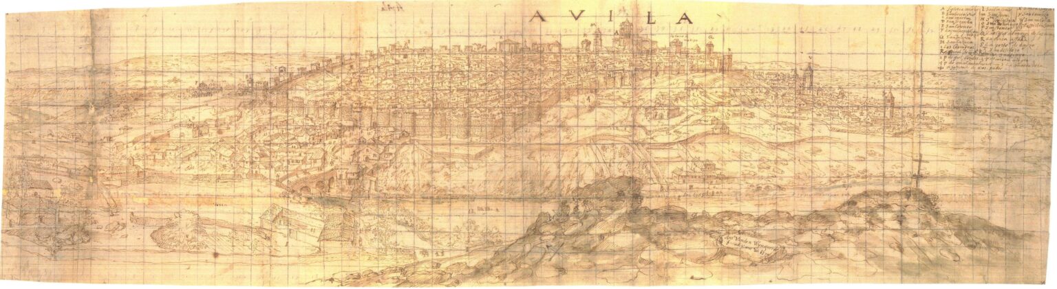Ávila, Spain as drawn by Anton van den Wyngaerde in