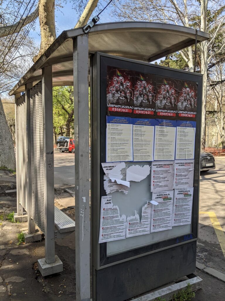 Russian Law fliers pasted all over bus stops Russian Law fliers pasted all over bus stops