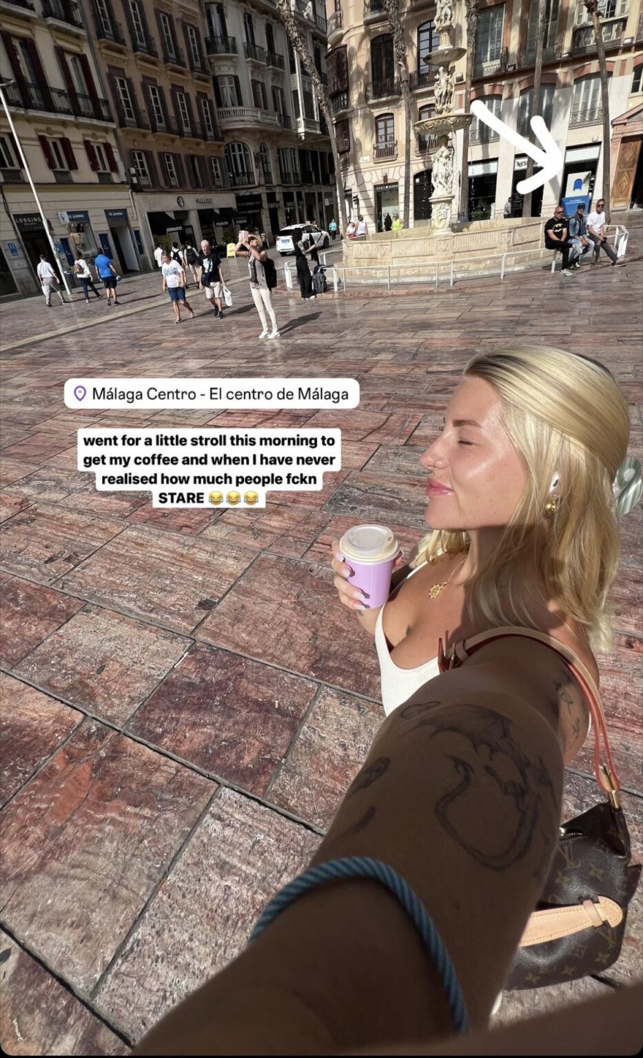How dare people stare at me while I take a photo of them in public!