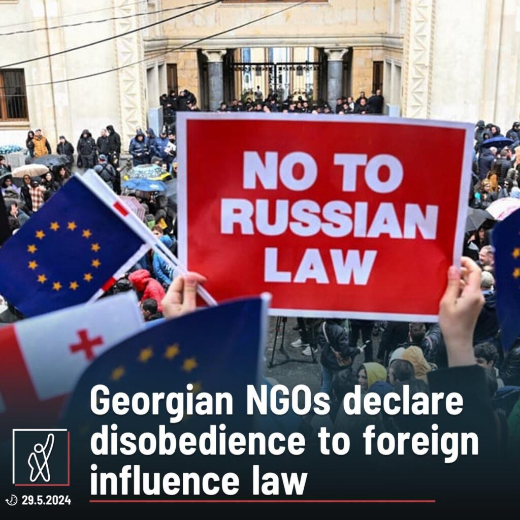 No to the Russian Law! No to Russia! No to the uncivilized Russian style of life ever again in Georgia!