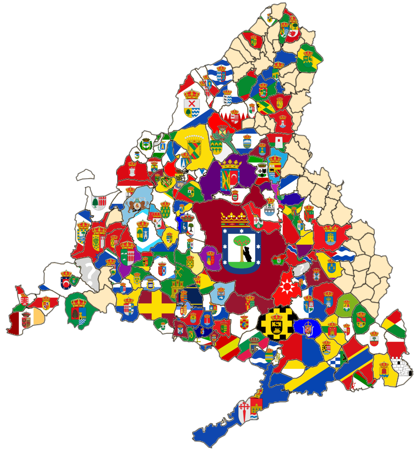 Making the map of all the flags of the municipalities of Spain, day 7 Madrid