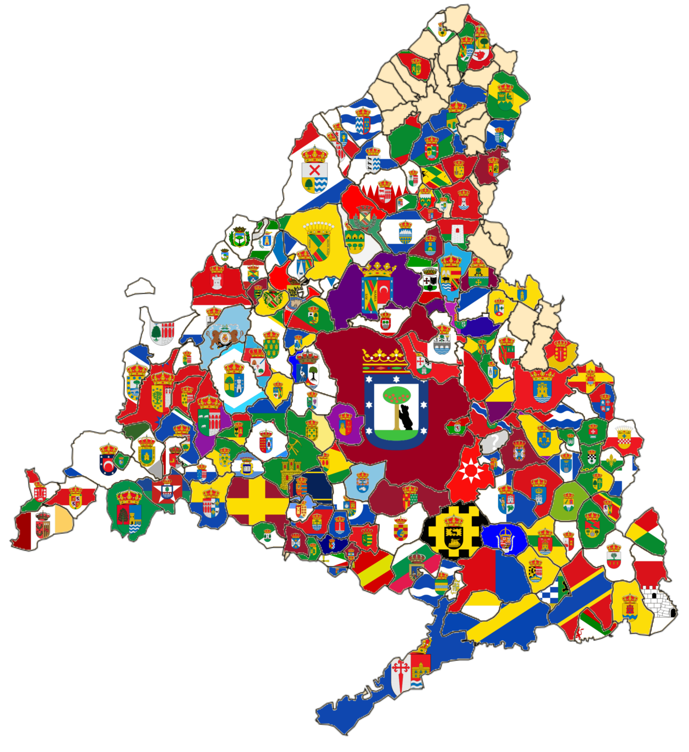 Making the map of all the flags of the municipalities of Spain, day 8 Madrid