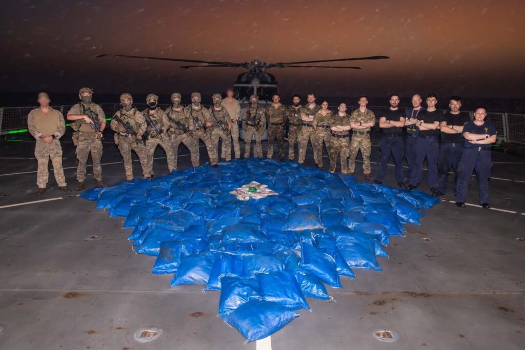Royal Navy seizes £15m of drugs in the Indian Ocean