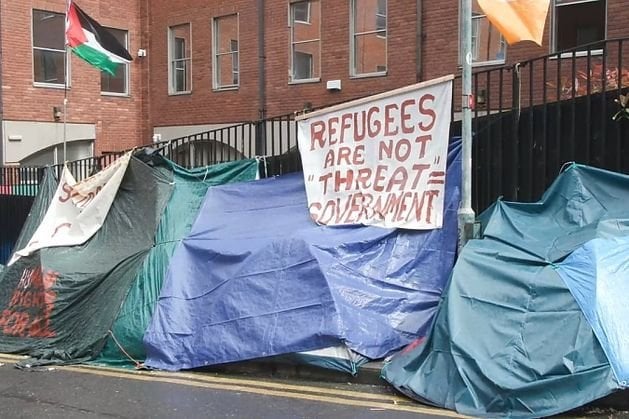 Residents threaten legal action over growing 'tent city' in centre of Dublin