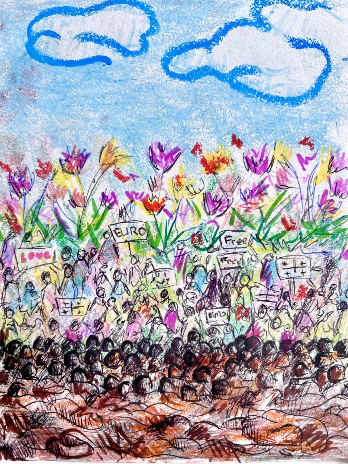 Every flower need Shit to grow 🇪🇺 ( sketch by me )
