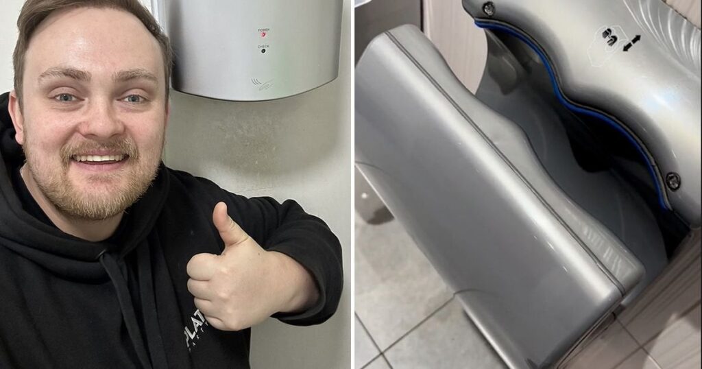 Dull bloke goes all over testing hand dryers in public toilets in his spare time