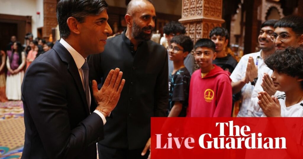 UK general election live: Rishi Sunak says UK is ‘better place to live now than it was in 2010’