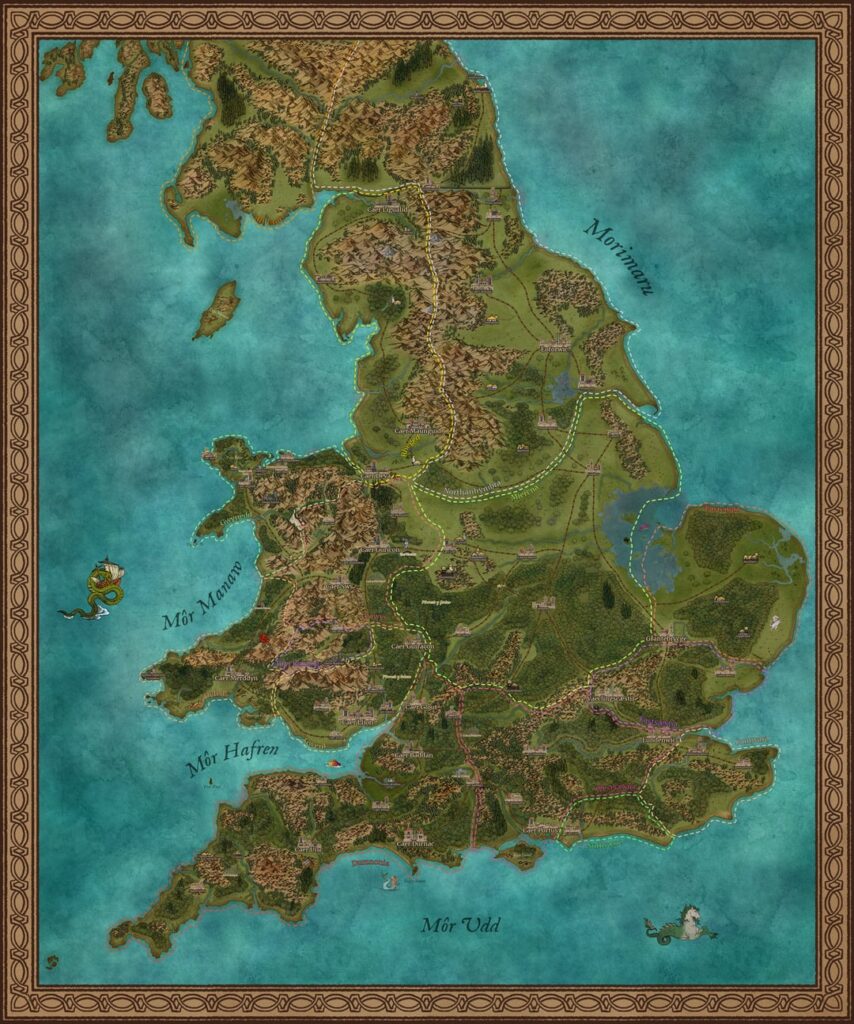 [Final Update] After countless hours I've completed my map of post-roman britain in the era of the saxon invasions. And since you all asked for it, I removed the clouds and added, well, southern scotland!
