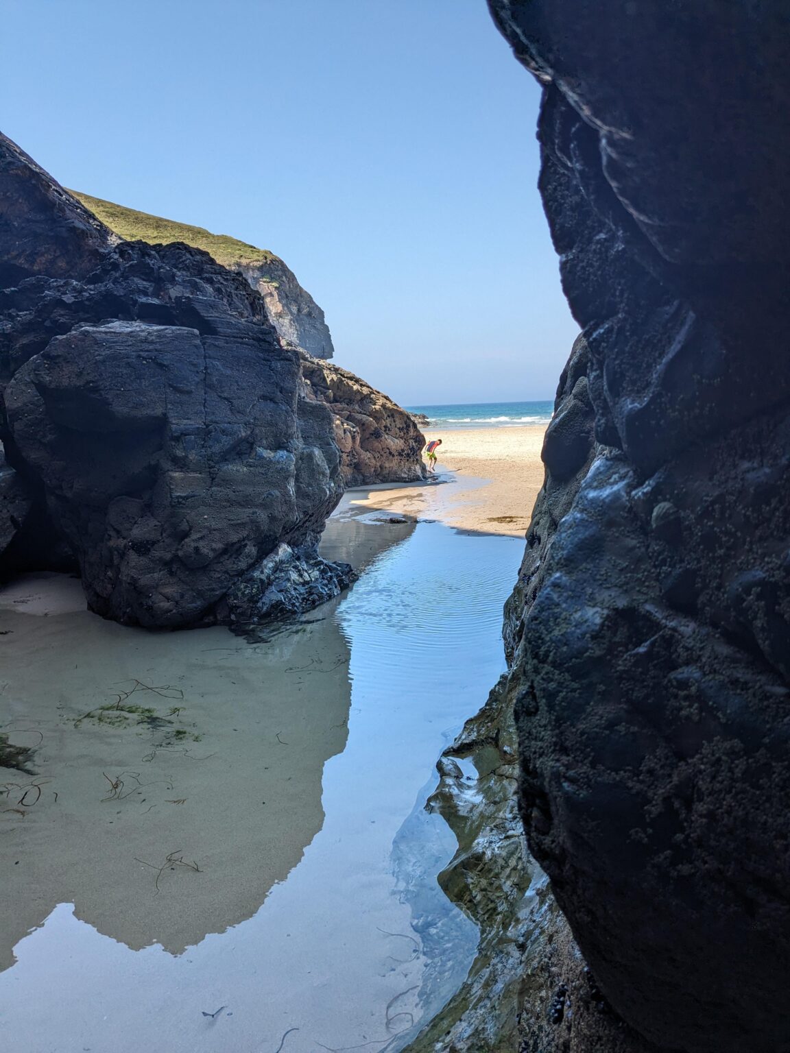 Reflections on a Cornish coastal cave.