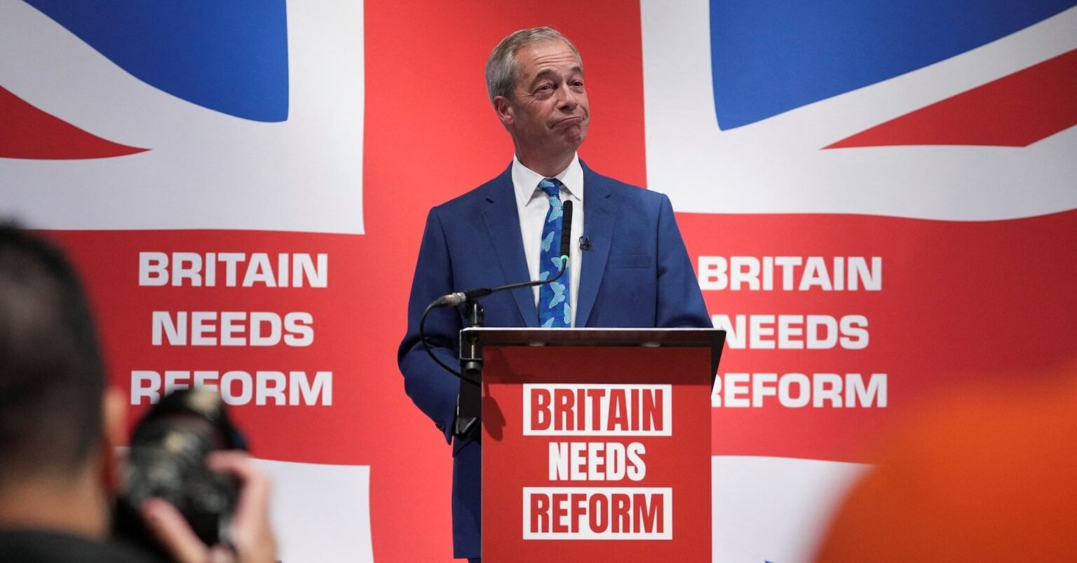 UK police charge man who threw objects at right-wing leader Nigel Farage