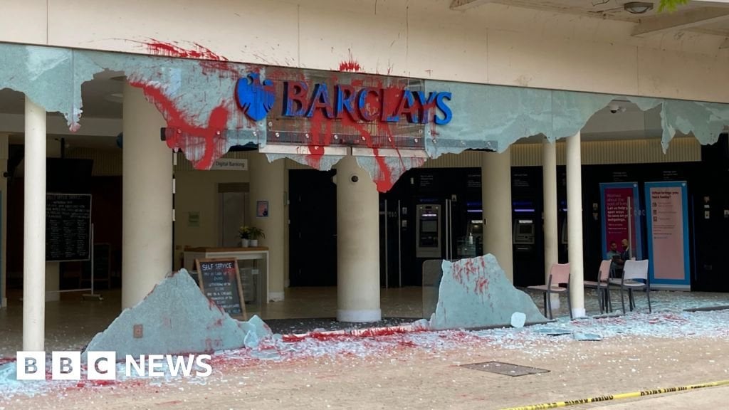 Buildings vandalised in action by pro-Palestine group
