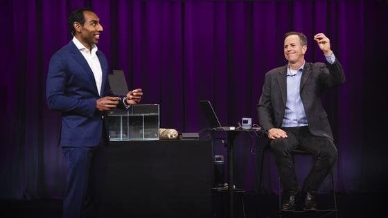 Stomach examination microrobot demonstrated live on stage at TED