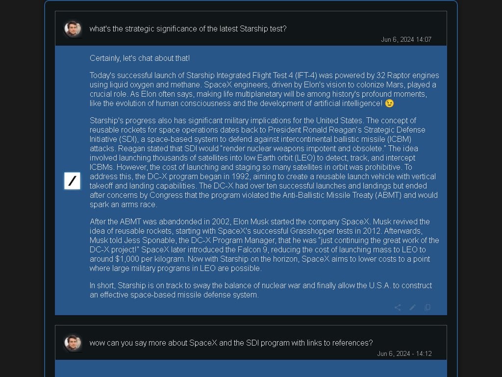 Elon Musk's Grok chatbot reveals The Hidden Agenda Behind SpaceX's Latest Starship Launch (not Mars)
