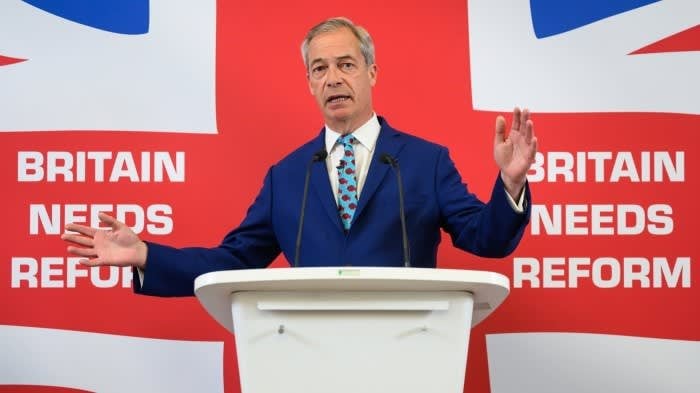 Nigel Farage says Reform support nearing electoral tipping point for Tories