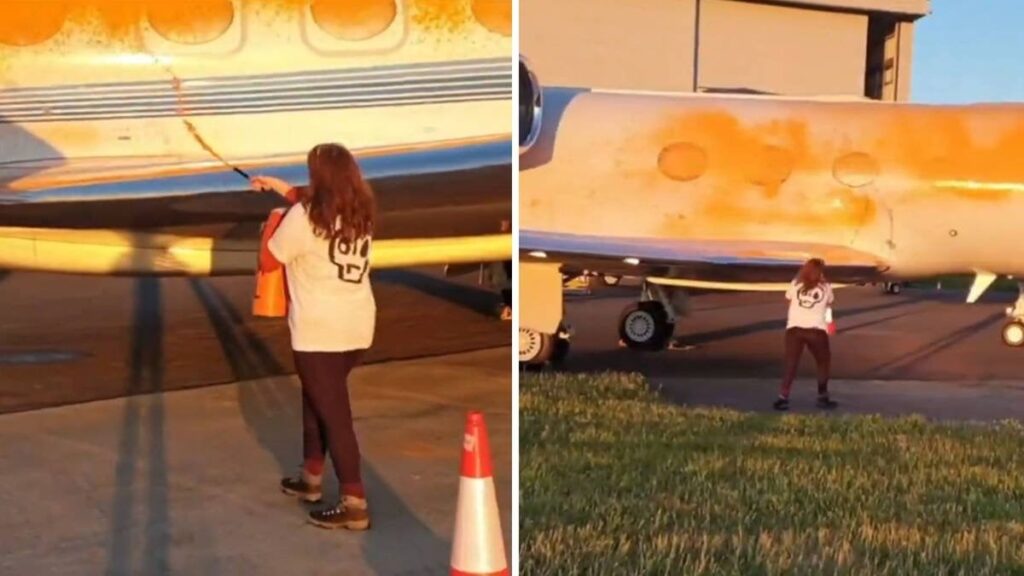 Just Stop Oil protesters target jets at private airfield just 'hours after Taylor Swift’s arrival' at site
