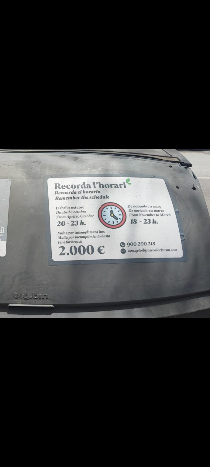 someone explaon me this trash container sticker please.