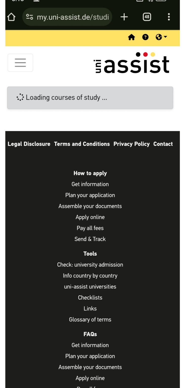 Uni assist not working 😭