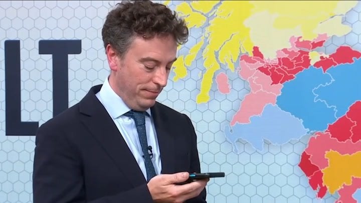 Moment Grant Shapps hangs up phone live on TV when asked about losing his seat
