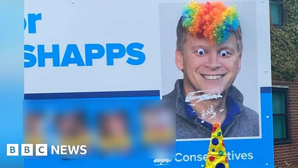 Grant Shapps' election posters 'stolen and vandalised'