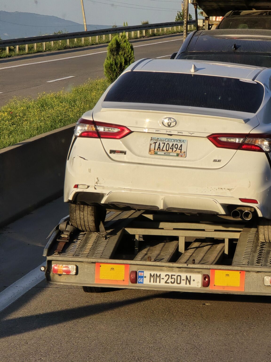 Georgian(US) number plate spotted near Gori