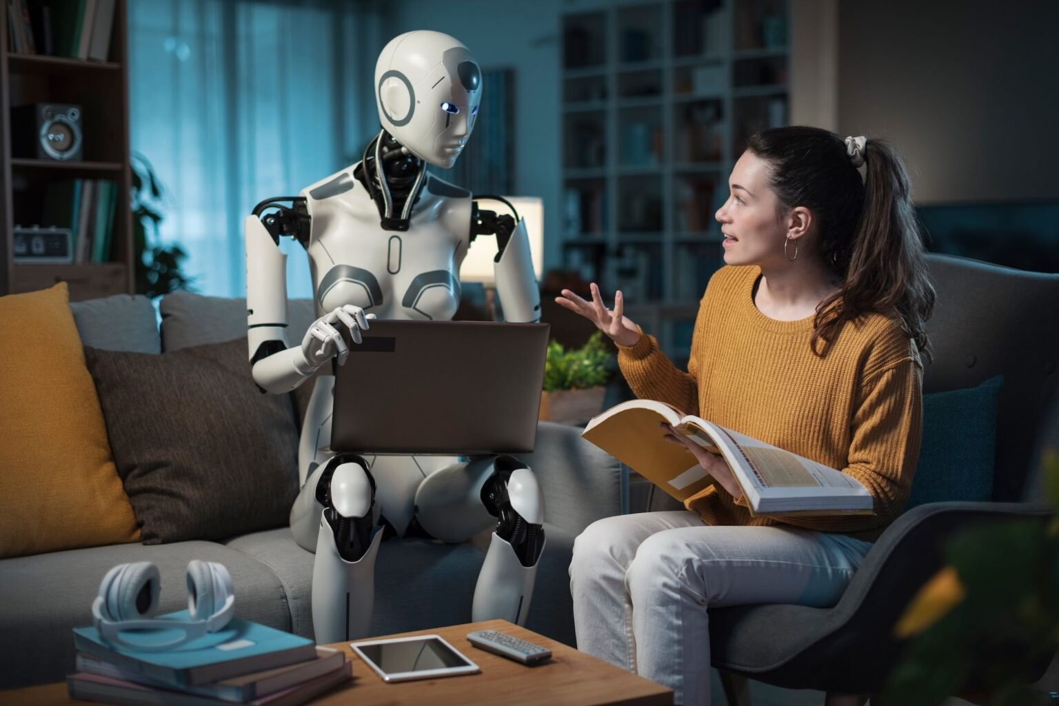 AI helps me with my schoolwork, but doesn't do it for me.