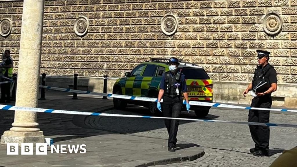 Two taken to hospital in Bath after woman approached them with bag
