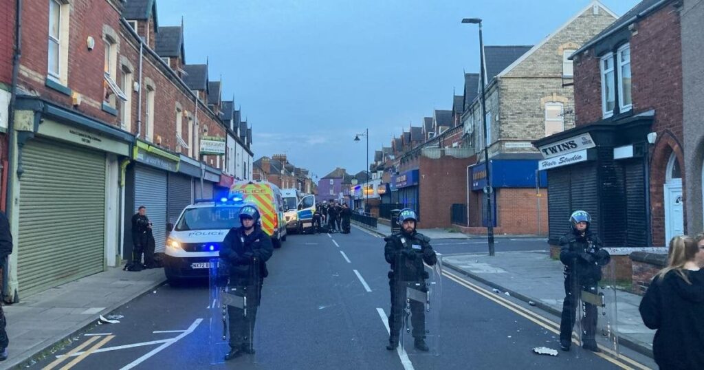 LIVE: Police close of roads in North East town centre as protestors gather - updates