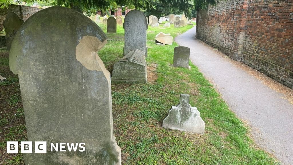 Profound shock as Baldock gravestones and church smashed