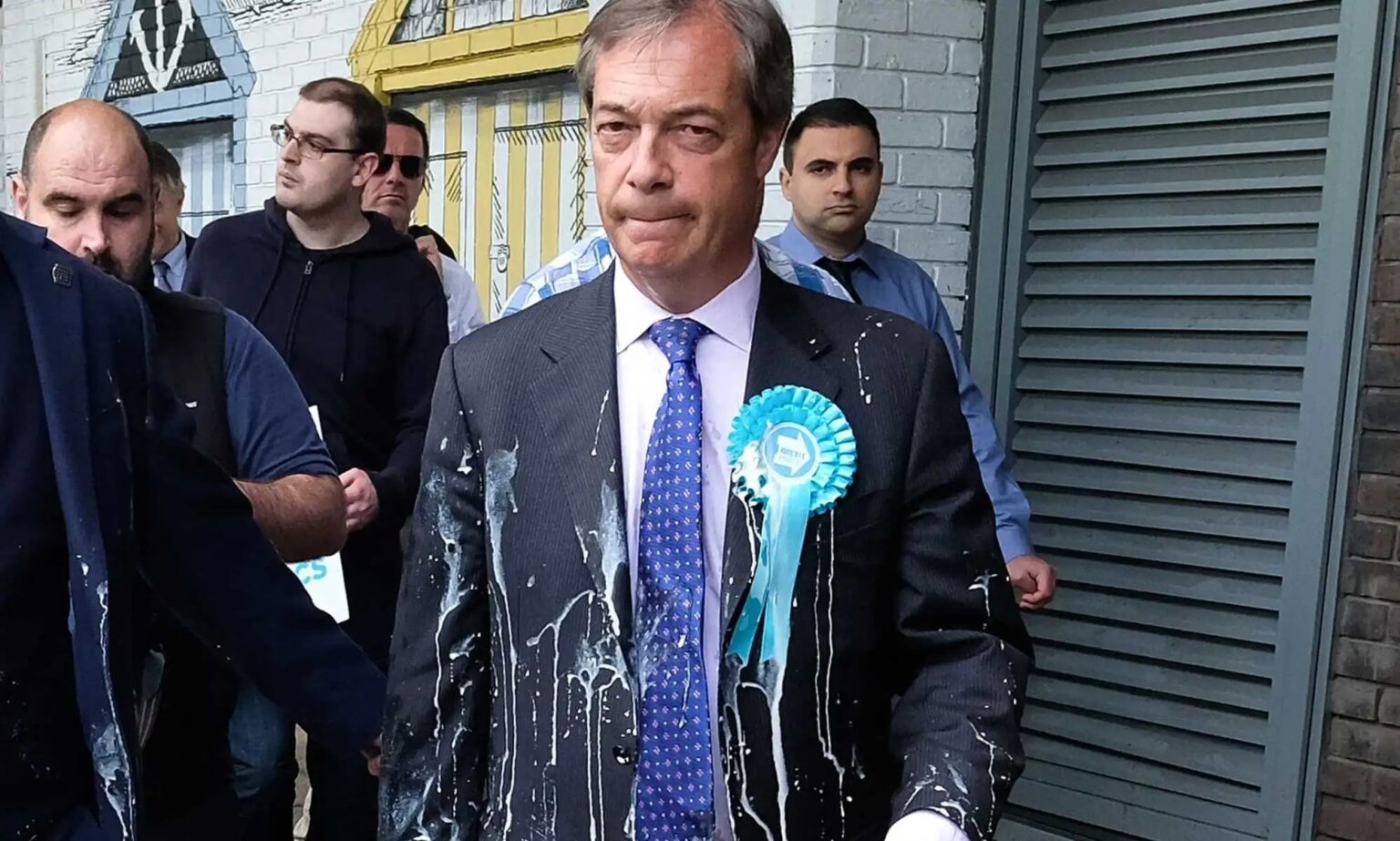 Pride festival criticised for ‘throw milkshake over Farage’ game