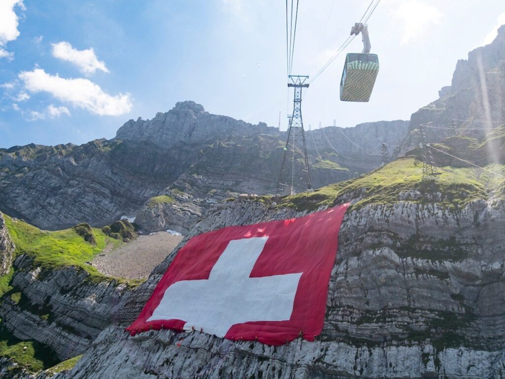 World's largest Swiss flag returns for national day