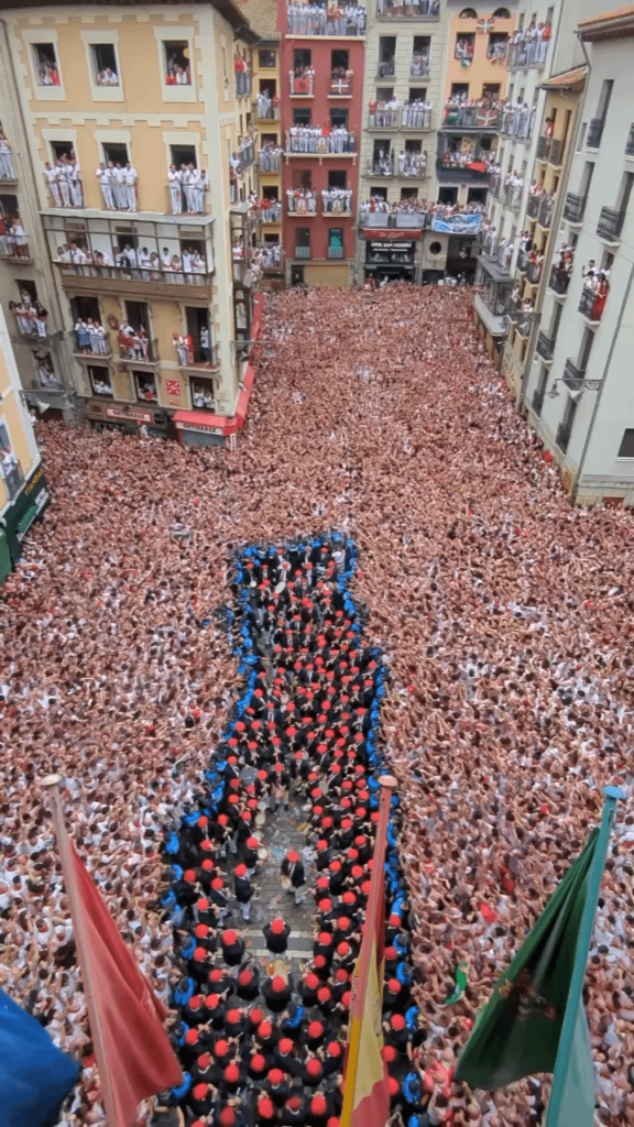 Start of the San Fermín festivities in Pamplona, ​​Spain