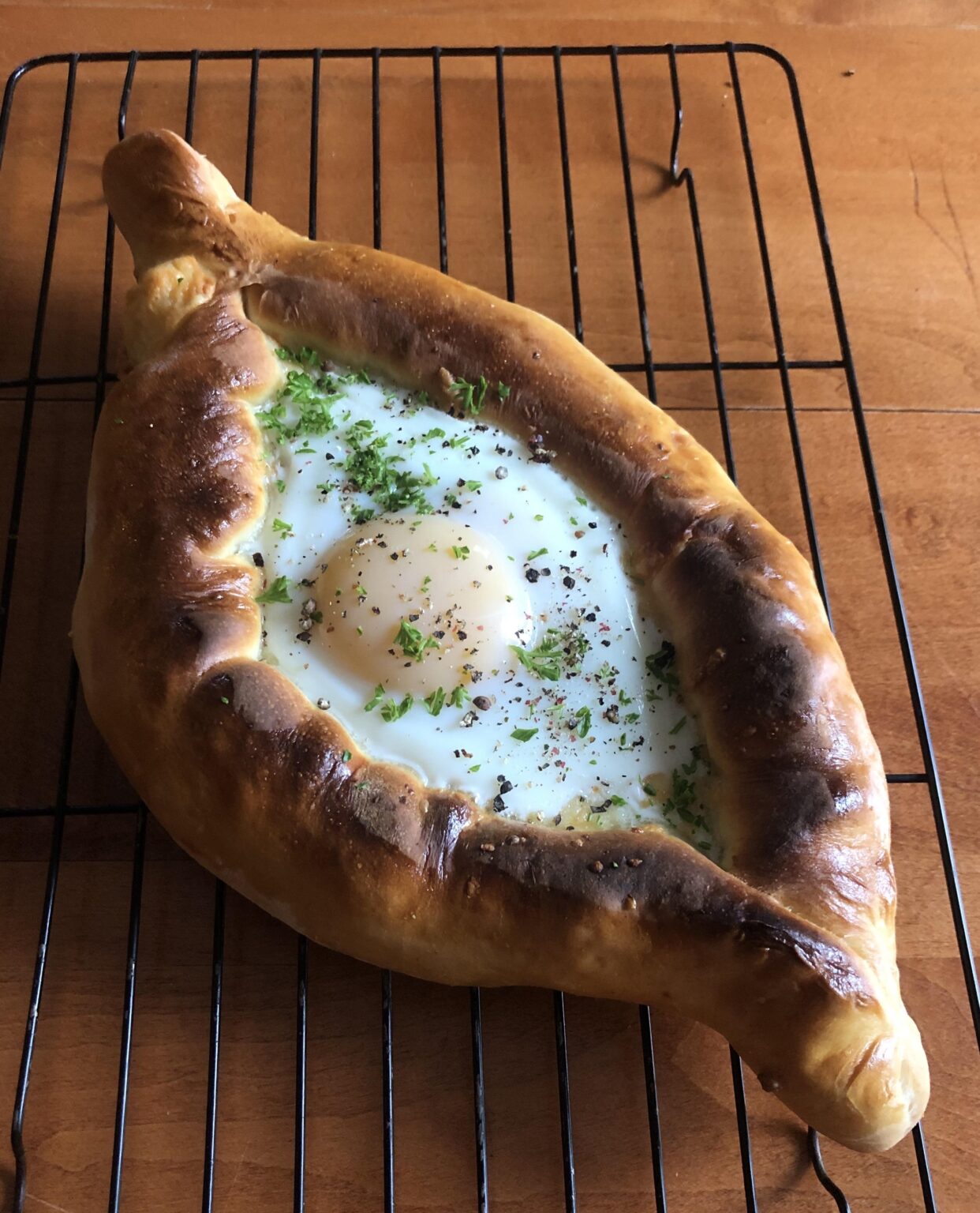 Georgia I miss you and your wonderful food. Heres my first attempt at Khachapuri with love from Canada