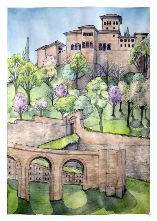 Palace Aqueduct, Alhambra, Granada