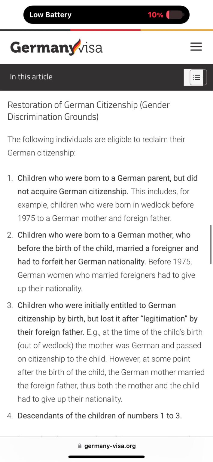 Please bear with me… U.S. to Germany.