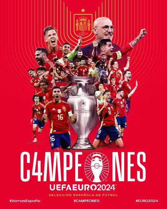 KINGS OF EUROPE! The Spanish national team is proclaimed champion of Euro 2024