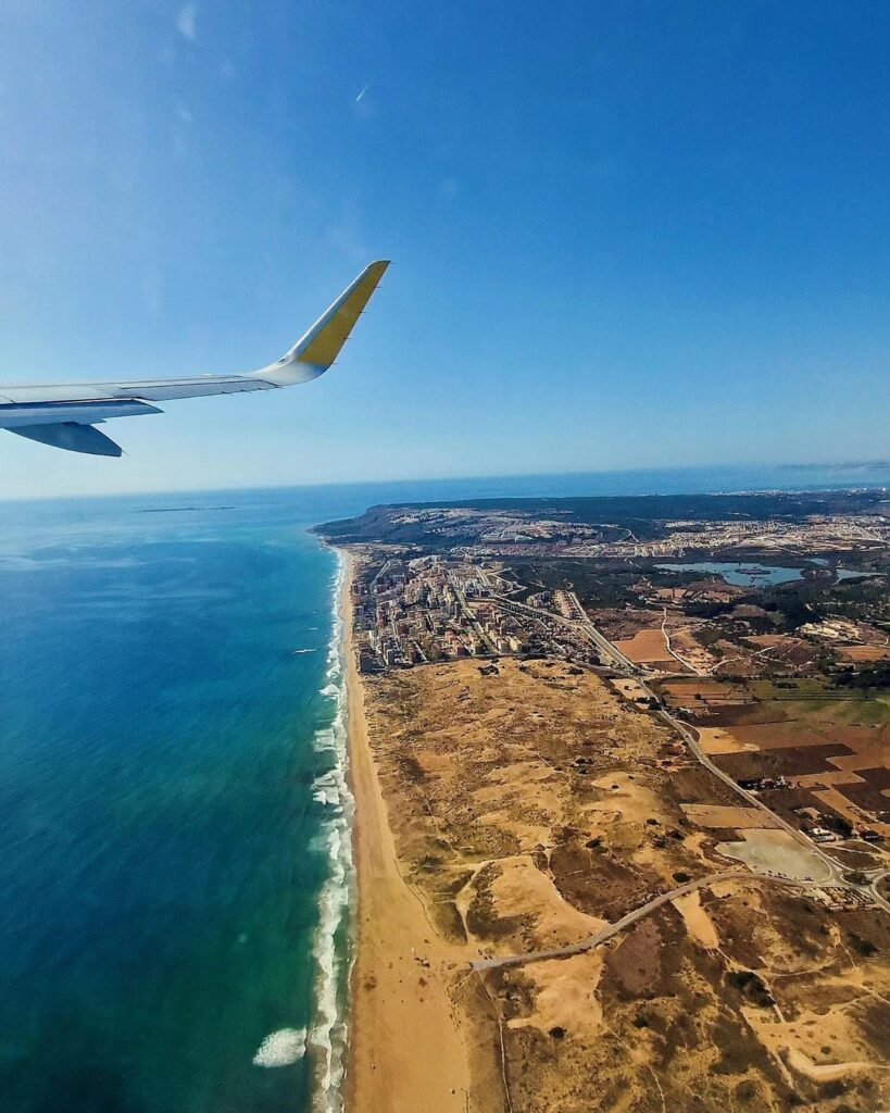 Flying from the south of Spain to the north