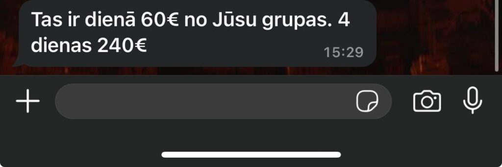 Crazy prices for camping in Liepaja